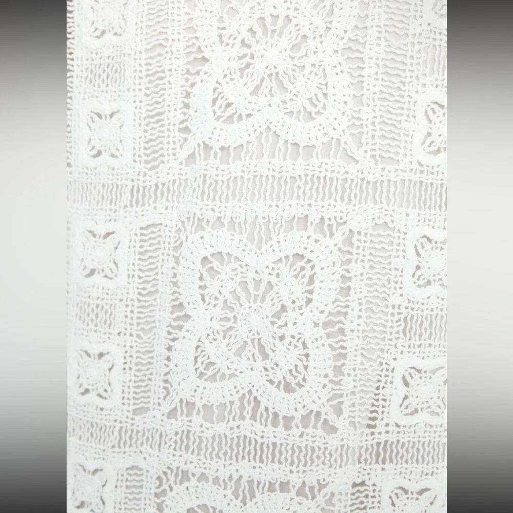 Zara boho crochet knit midi dress blogger favorite - Picture 7 of 9